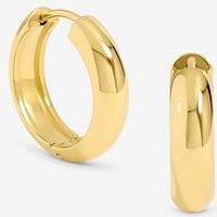 Jon Richard Waterproof Gold Plated Small Flat Surface Hoop Earrings
