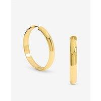 Jon Richard Waterproof Gold Plated Large Flat Surface Hoop Earrings