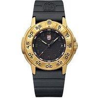 Luminox Men'S Navy Seal Foundation 3220 Series Gold Color Edition Watch - Black