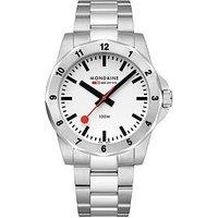 Mondaine Mens Numeri 42Mm Bracelet Watch - Silver