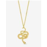 Jon Richard Plated Snake Long Pendant - Gold