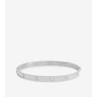 Jon Richard Waterproof Sterling Silver Plated Crystal Polished Bangle