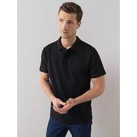 The Very Collection Pure Cotton Superfine Pique Polo Top - Black