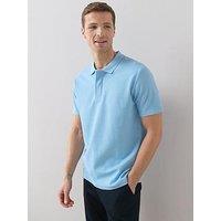 The Very Collection Pure Cotton Superfine Pique Polo Top - Light Blue