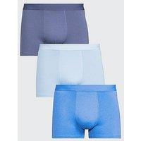The Very Collection 3 Pack Cotton Rich Trunks - Blue
