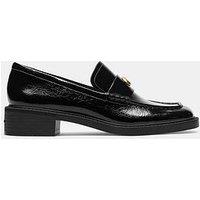 Coach Glazed Leather Penny Loafer - Black