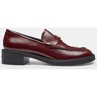 Coach Glazed Leather Penny Loafer - Red