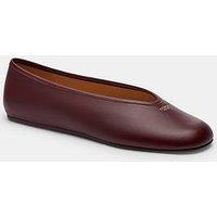 Coach Houston Leather Ballet Flat - Red