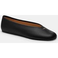 Coach Houston Leather Ballet Flat - Black