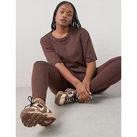 The Very Collection Curve Oversized T-Shirt & Legging Set - Brown