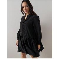 The Very Collection Curve Dropped Waist Mini Dress - Black