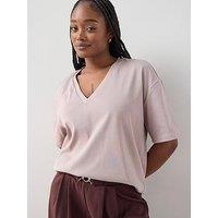 The Very Collection Curve V Neck Oversized T-Shirt