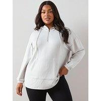 The Very Collection Curve Soft Touch Zip Hoodie - Grey