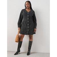 The Very Collection Curve Fit & Flare Denim Mini Dress