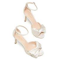 Kate Spade New York Bridal Bow Satin Heeled Sandal - Cream