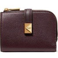 Kate Spade New York Deco Pebbled Leather Small Compact Wallet - Red