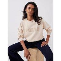 Mint Velvet Neutral Porto Sweatshirt - Beige
