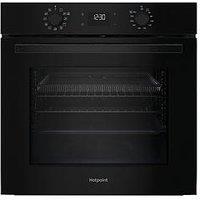 Hotpoint Class 2 Multiflow Ho 458Hf B Uk Single Electric Fan Oven With Air Fry - Black - Oven With Installation