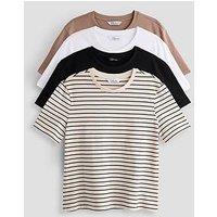 The Very Collection 4 Pack Short Sleeve T-Shirts - Multi