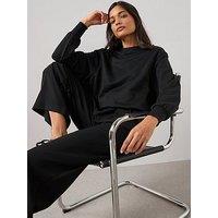 The Very Collection Bubble Hem Sweater - Black