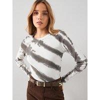 The Very Collection Tie Dye Long Sleeve Top - Multi