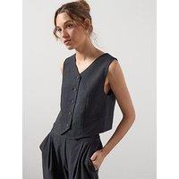 Allsaints Aleida Pin Waistcoat - Black