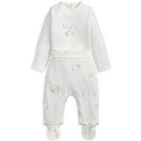 Mamas & Papas Baby Unisex Celestial Print 2 Piece Bodysuit & Legging Set - White