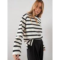 The Very Collection Heavy Weight Long Sleeve Top- Stripe
