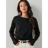 The Very Collection Long Sleeve Crew Neck T-Shirt - Black