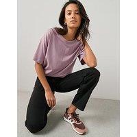 The Very Collection Crew Neck Oversized T-Shirt - Purple