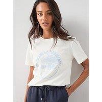 The Very Collection Floral Graphic T-Shirt - White