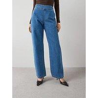 The Very Collection Wide Leg Co-Ord Jeans - Mid Wash