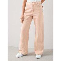 The Very Collection High Waist Wide Leg Jeans - Pink