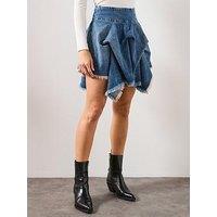 Allsaints Crissy Denim Skirt - Light Wash