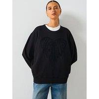 Allsaints Trip Piper Sweat - Black