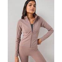 The Very Collection Zip Through Athleisure Jacket - Taupe