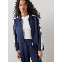 The Very Collection Zip Through Side Stripe Jacket Co-Ord - Navy