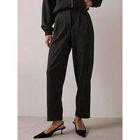The Very Collection Pinstripe Wide Leg Co-Ord - Black