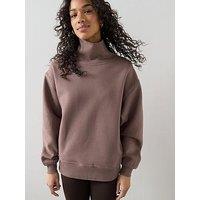The Very Collection Funnel Neck Sweatshirt - Brown