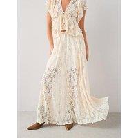 The Very Collection Lace Maxi Skirt Co-Ord - Cream