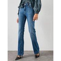 Allsaints Haldan Slim Fit Bootcut Jeans - Mid Wash