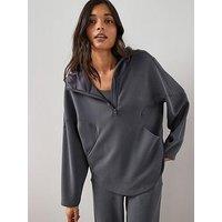 The Very Collection Relaxed Fit Athleisure Hoodie - Grey