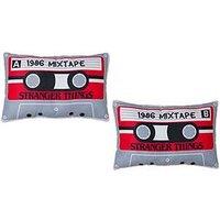 Stranger Things Flames Mixtape Shaped Cushion