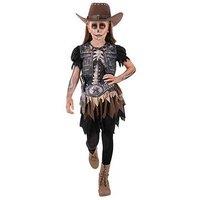 Kids Skeleton Cowgirl Costume