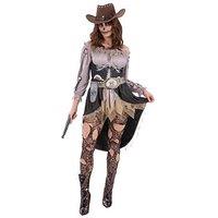 Ladies Saloon Girl Skeleton Costume