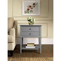 Dorel Home Franklin Accent Table With 2 Drawers Grey