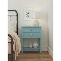 Dorel Home Franklin Accent Table With 2 Drawers Blue