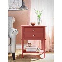 Dorel Home Franklin Accent Table With 2 Drawers Terracotta