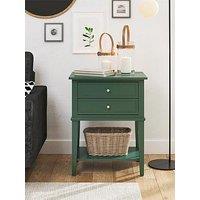 Dorel Home Franklin Accent Table With 2 Drawers Hunter Green