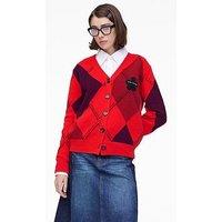 Marc Jacobs Preppy Daisy Argyle Cardigan - Red